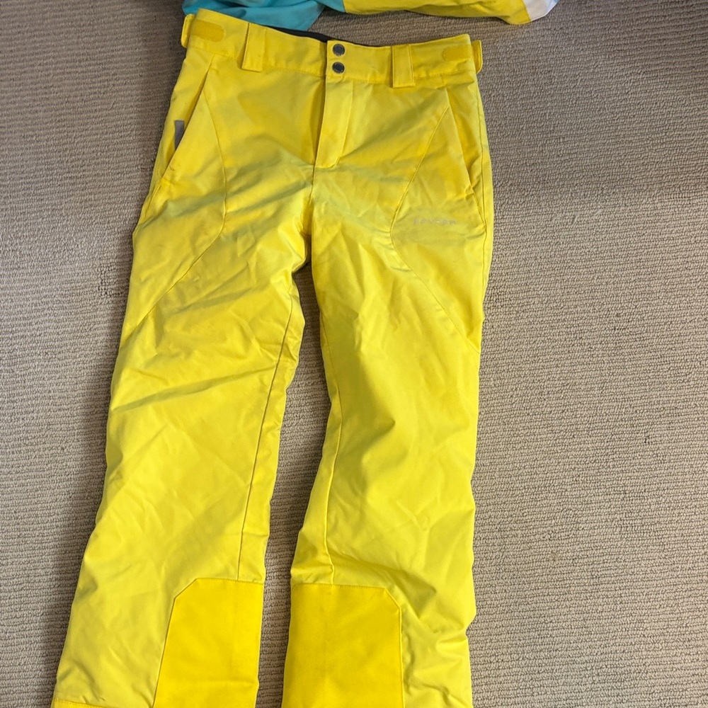 Spyder Yellow Ski Pants with Logo